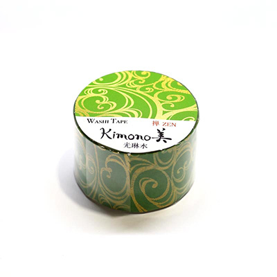 カミイソ　マスキングテープ Kimono美 光琳水（金箔グラデーション） GR-3014