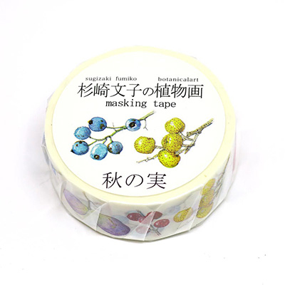 カミイソ　マスキングテープ ボタニカルアート/杉崎文子の植物画 秋の実 GR-0033