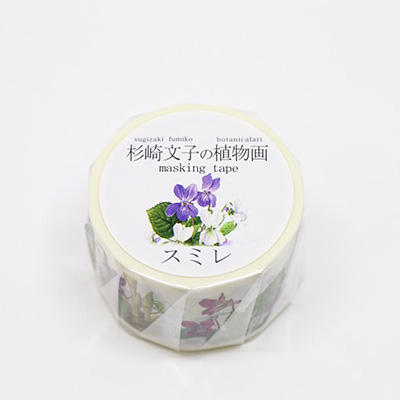 カミイソ　マスキングテープ ボタニカルアート/杉崎文子の植物画 スミレ GR-0028