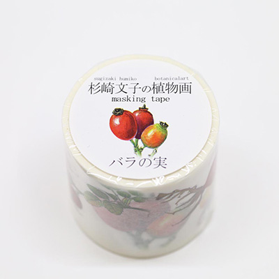 カミイソ　マスキングテープ ボタニカルアート/杉崎文子の植物画 バラの実 GR-0015