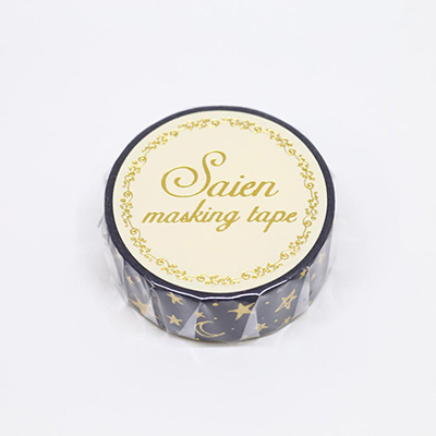 カミイソ　マスキングテープ SAIEN 星空（金箔） UR-3001