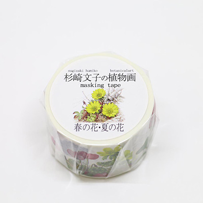カミイソ　マスキングテープ ボタニカルアート/杉崎文子の植物画 春の花・夏の花 GR-0036