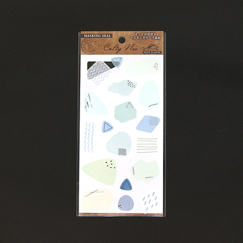 カミイソ　シール Plain blue J-208