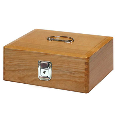 コレクト　印箱（錠付）木製　大 AK-1