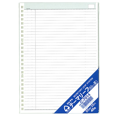 コレクト　テーマリーフ　６．５ミリ罫　Ｂ５　２６穴 C-7014