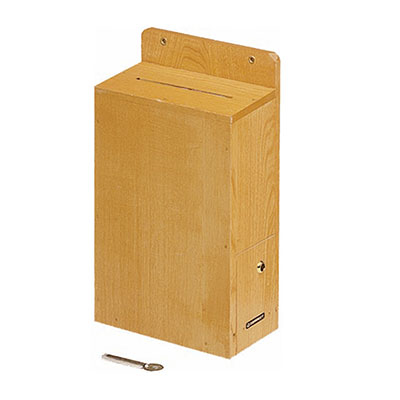 コレクト　投書箱・提案箱　木製　鍵付 M-500