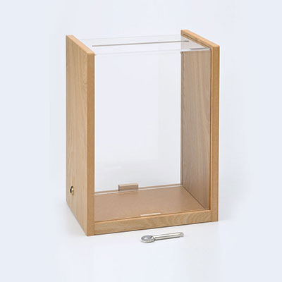 コレクト　窓口ボックス　木・透明アクリル製　大 M-522