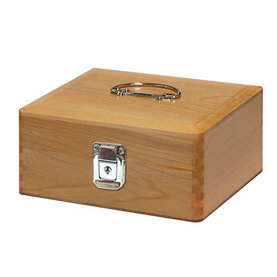 コレクト　印箱（錠付）木製　中 AK-3