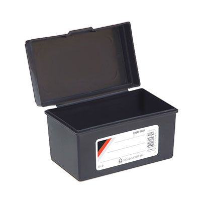 コレクト　カードボックス　黒　５×３　蓋付 CB-5332PE-BK