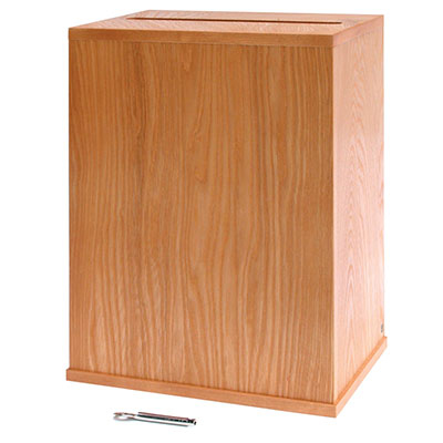 コレクト　入札箱大　木製（ＭＤＦ）生地塗　鍵付 M-507