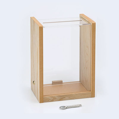 コレクト　窓口ボックス　木・透明アクリル製　中 M-523