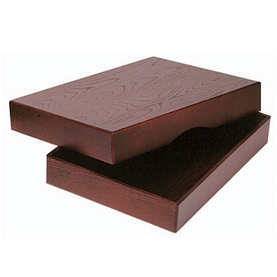 コレクト　決裁箱　Ｂ４　木製　ローズ塗 T-26