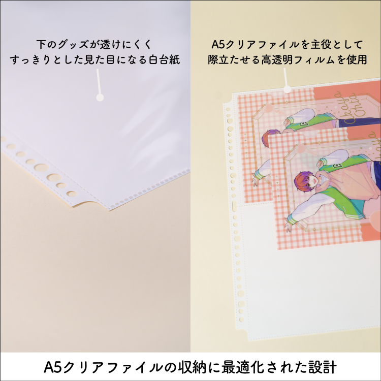 irelu（イレール）バインダーリフィル 2ポケット(両面) A5クリア