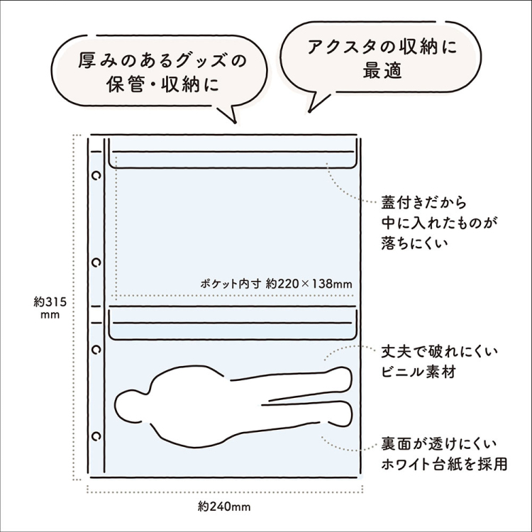 irelu(イレール)PVCリフィル 2ポケット A4・4穴 2枚入 IRL-RF-A01【ポスト投函1】の商品画像8枚目