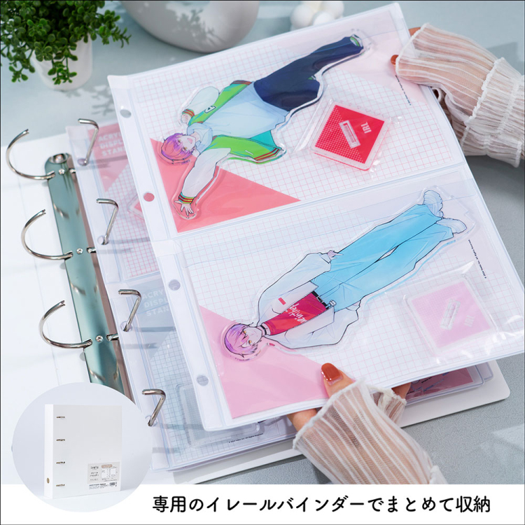 HARU☆　レフィル4個+ケース irelu（イレール）PVCリフィル 2ポケット A4・4穴 2枚入 IRL-RF