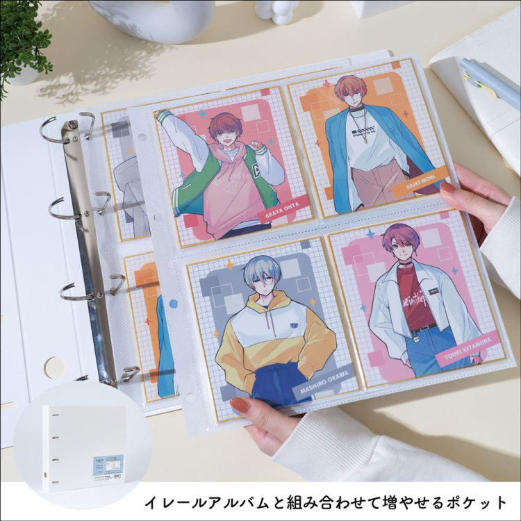irelu(イレール)アルバムリフィル 4ポケット(両面) ミニ色紙 10枚入 IRL-RF-AP06の商品画像2枚目
