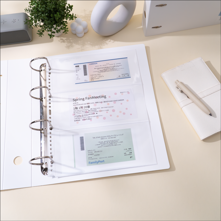 irelu(イレール)バインダーリフィル 3ポケット(両面) チケット用 10枚入 IRL-RF-B05【ポスト投函1】の商品画像10枚目