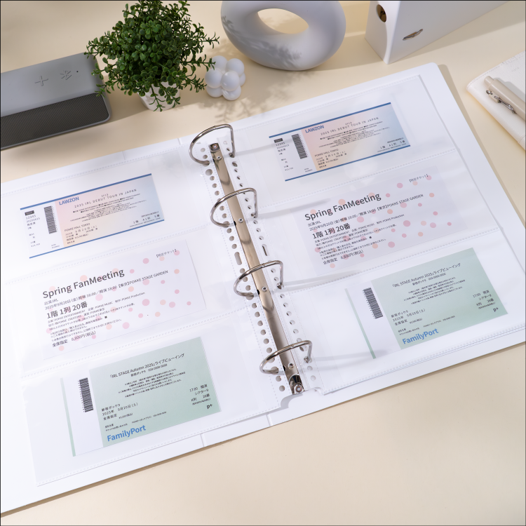 irelu(イレール)バインダーリフィル 3ポケット(両面) チケット用 10枚入 IRL-RF-B05【ポスト投函1】の商品画像8枚目