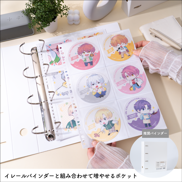 irelu(イレール)バインダーリフィル 6ポケット(両面) ましかくフォト/コースター用 10枚入 IRL-RF-B03【ポスト投函1】の商品画像2枚目