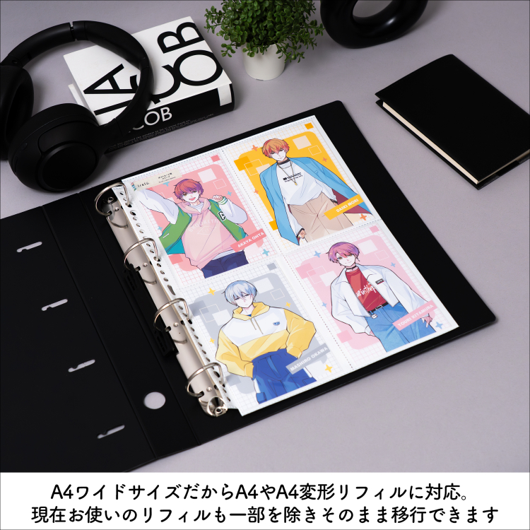 irelu（イレール） バインダー スリム　ブラック IRL-BDS-Dの商品画像2枚目