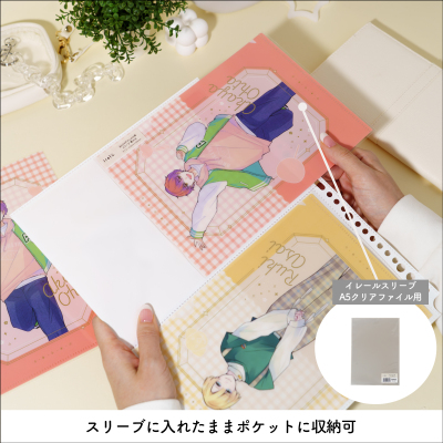 irelu(イレール)バインダーリフィル 2ポケット(両面) A5クリアファイル用 10枚入 IRL-RF-B06の商品画像3枚目