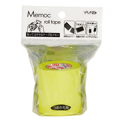 ヤマト　メモックロールテープ　蛍光カラー　スペア　レモン　RK-50H-LEの商品画像2枚目