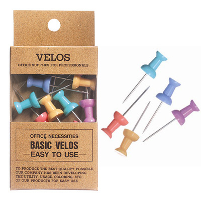 べロス ダルマロング画鋲 パステル 10本