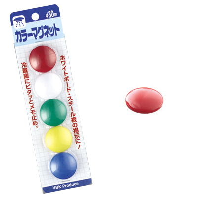べロス カラーマグネット 30 赤 5コ