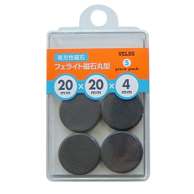 べロス フェライト磁石 丸型 Ф20x4mm