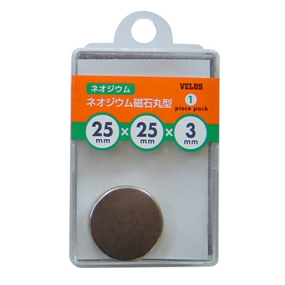 べロス ネオジウム磁石 丸型 Ф25x5mm