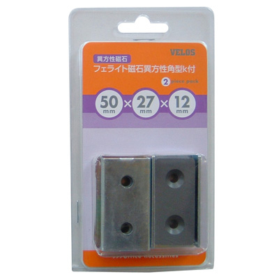 べロス フェライト磁石異方性 角型K付 50x27x12mm