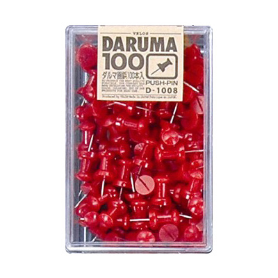 べロス ダルマ画鋲 100本入 赤