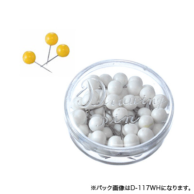 べロス 豆 マップ画鋲 45本入 黄