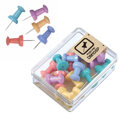 べロス ダルマ画鋲 15本入 パステルMIX