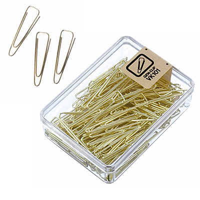 べロス 大 Vゼムクリップ ゴールド 40g(約73本入) ケース入