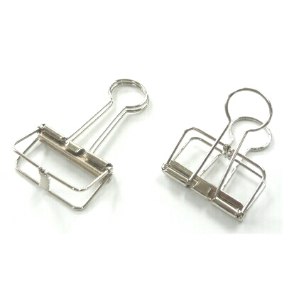 べロス 大 ワイヤーWクリップ シルバー 1P