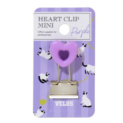 べロス ハートクリップ ミニ パープル