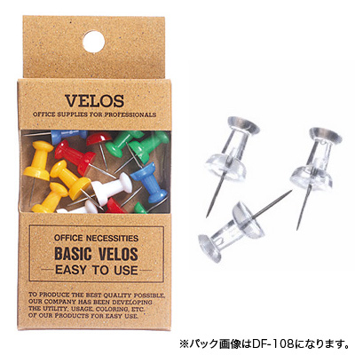 べロス ダルマ画鋲 透明 15本