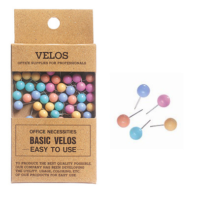 べロス 豆 マップ画鋲 パステルMIX 50本