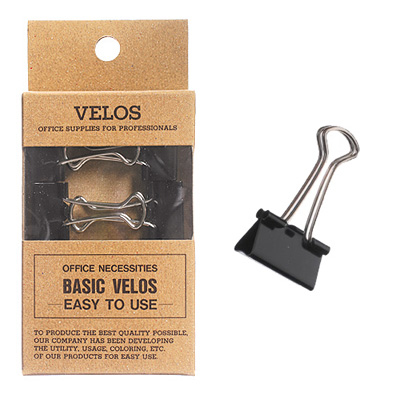 べロス 小 Wクリップ ブラック 4コ入