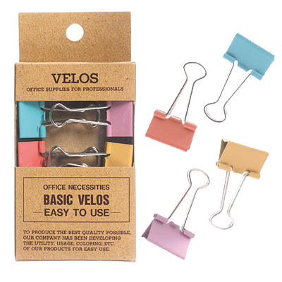 べロス 小 Wクリップ パステルMIX 4コ入