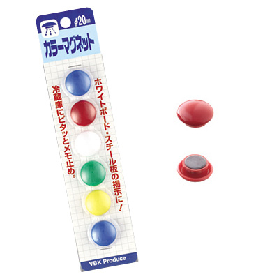 べロス カラーマグネット 20 赤 6コ