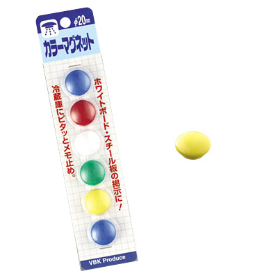 べロス カラーマグネット 20 黄 6コ