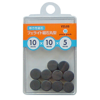 べロス フェライト磁石 丸型 Ф10x5mm