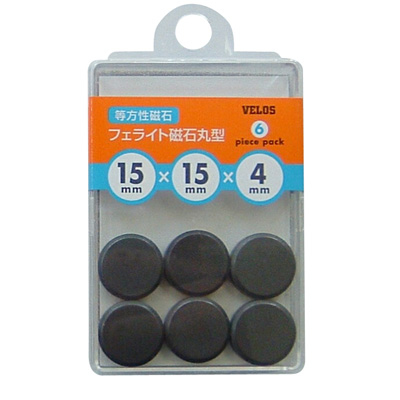 べロス フェライト磁石 丸型 Ф15x4mm