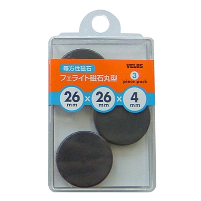 べロス フェライト磁石 丸型 Ф26x4mm
