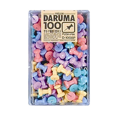 べロス ダルマ画鋲 100本入 パステルMIX