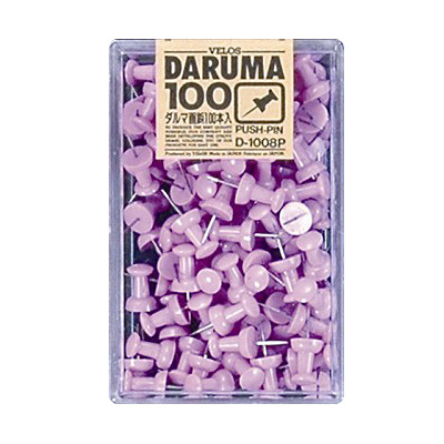 べロス ダルマ画鋲 100本入 うす紫