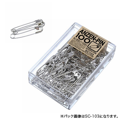 べロス 小 安全ピン シルバー 100本入