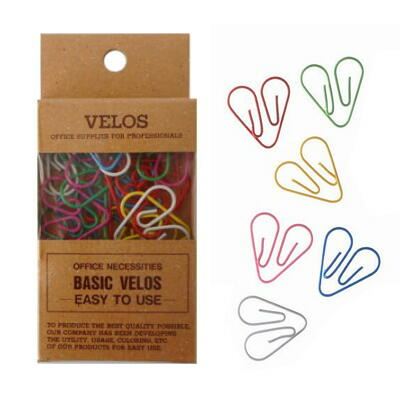 べロス カラーハートゼムクリップ カラーMIX 20本入